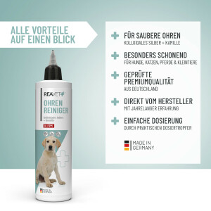 Ohrenreiniger – Sanfte Reinigung für Hunde, Katzen und Pferde