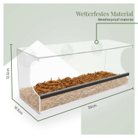 Fenster-Futterhaus Family - Robustes Acryl, Große Futterkapazität